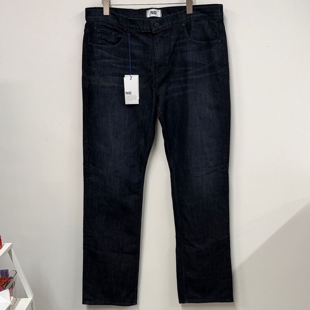 New Paige Men's Doheny 34" Relaxed Straight Jean 38